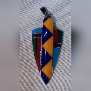 Multicolor Geometric Pendant
